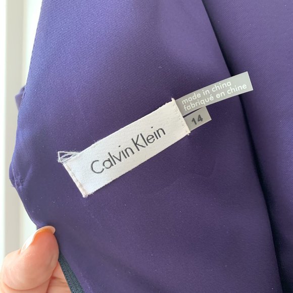 Purple Calvin Klein Dress Size 14 - Picture 3 of 5